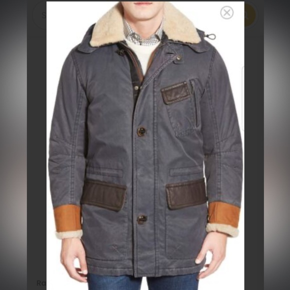 Rainforest ThermoLuxe Real Shearling Trim Daviston Coat Jacket - Black - Size XL - Picture 1 of 10